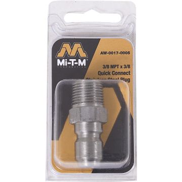 MITM 3/8 QD Nipple Plug (M) Packaged