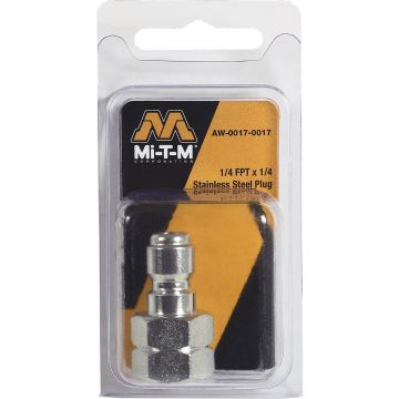 Mi-T-M 1/4" Female x 1/4" Nipple Plug - Packaged