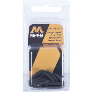 Mi-T-M 1/2" x 11/19" Pressure Washer O-Ring Kit for 3/8" Quick Connect (10pk)