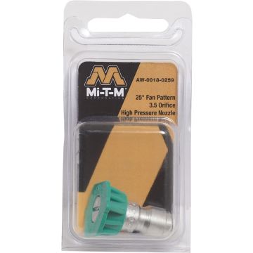 Mi-T-M 3.5 Orifice 25 Degree (Green) Pressure Washer Quick Connect Nozzle