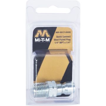 Mi-T-M 1/4" Male x 1/4" Nipple Plug - Packaged