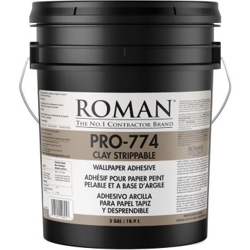 Roman PRO-774 5gal Clay Based Strippable Wallpaper Adhesive