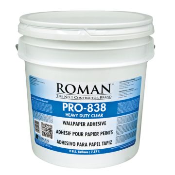Roman PRO-838 2gal Clear Heavy Duty Wallpaper Adhesive