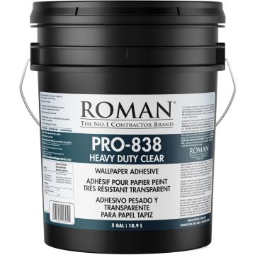 Roman PRO-838 5gal Clear Heavy Duty Wallpaper Adhesive