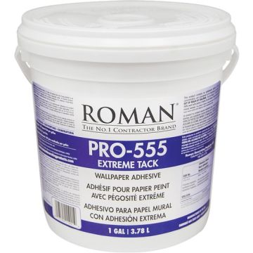 Roman PRO-555 1gal Vinyl Over Vinyl Extreme Tack Wallpaper Adhesive