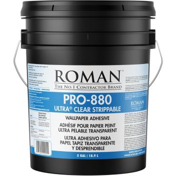 Roman PRO-880 5gal Ultra Clear Premium Wallpaper Adhesive