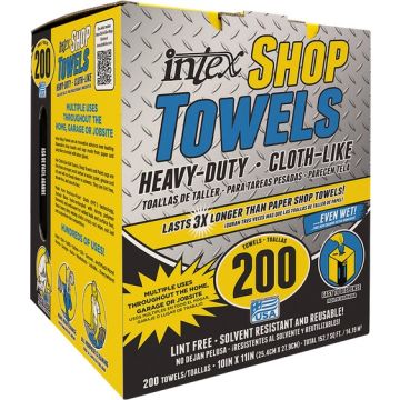 Intex Blue Cloth-Like Shop Towels (200 Pack)