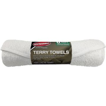 Dynamic 14" x 17" White Terry Towel 6Pk