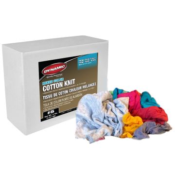 Dynamic #5 4lb Box Mixed Color Cotton Knit Wiping Cloth