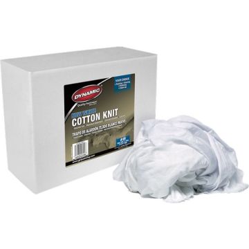 Dynamic #5 4Lb Box New White Cotton Knit Wiping Cloth