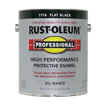 Rust-Oleum 1gal Flat Black Professional Oil Based Enamel Paint (High Performance)