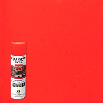 Rust-Oleum 17oz Fluorescent Red-Orange Industrial Choice Solvent-Based Inverted Marking Spray Paint
