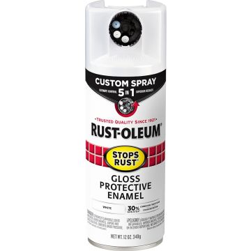 Rust-Oleum 12oz Gloss White 5-in-1 Stops Rust Spray Paint