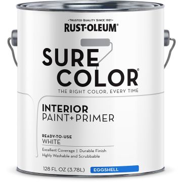 Rust-Oleum 1gal White Eggshell SURE COLOR Interior Wall Paint