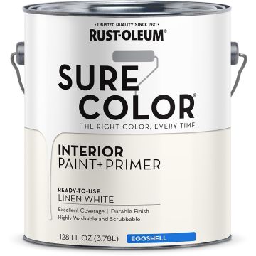 Rust-Oleum 1gal Linen White Eggshell SURE COLOR Interior Wall Paint