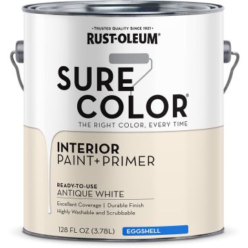 Rust-Oleum 1gal Antique White Eggshell SURE COLOR Interior Wall Paint