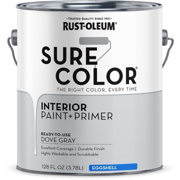 Rust-Oleum 1gal Dove Gray Eggshell SURE COLOR Interior Wall Paint