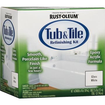 Rust-Oleum 1Qt White Tub & Tile Refinishing Two Part Kit