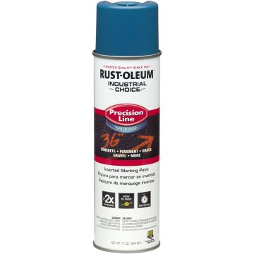 Rust-Oleum 17oz Caution Blue Industrial Choice Water-Based Inverted Marking Spray Paint