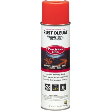 Rust-Oleum 17oz Fluorescent Red-Orange Industrial Choice Water-Based Inverted Marking Spray Paint