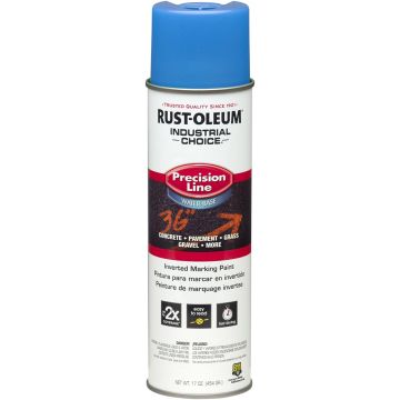Rust-Oleum 17oz Fluorescent Blue Industrial Choice Water-Based Inverted Marking Spray Paint