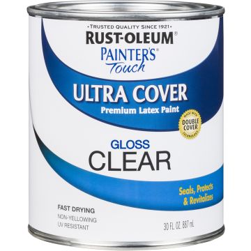Rust-Oleum 1qt Gloss Clear Painters Touch Premium Latex Paint