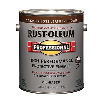 Rust-Oleum 1gal Gloss Leather Brown Professional Oil Based Enamel (Low Odor)