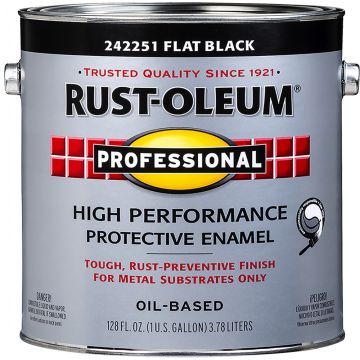 Rust-Oleum 1gal Oil Based Flat Black Paint (100 VOC)