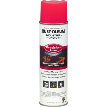 Rust-Oleum 17oz Fluorescent Pink Industrial Choice Water-Based Inverted Marking Spray Paint