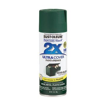 Rust-Oleum 12oz Semi-Gloss Hunter Green 2X Ultra Cover Painters Touch Spray Paint