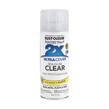 Rust-Oleum 12oz Semi-Gloss Clear 2X Ultra Cover Painters Touch Spray Paint