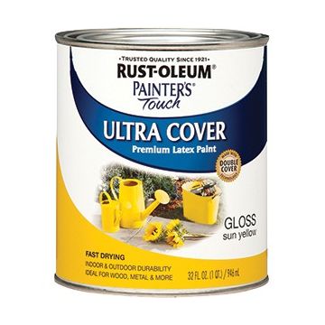 Rust-Oleum qt Gloss Sun Yellow Ultra Cover Painters Touch Paint