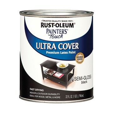 Rust-Oleum qt Semi-Gloss Black Ultra Cover Painters Touch Paint