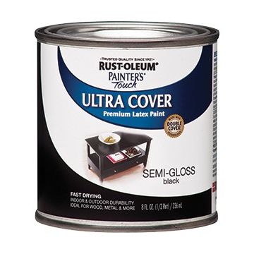 Rust-Oleum .5pt Semi-Gloss Black Ultra Cover Painters Touch Paint