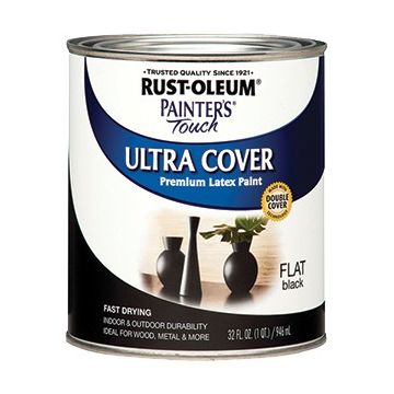 Rust-Oleum qt Flat Black Ultra Cover Painters Touch Paint