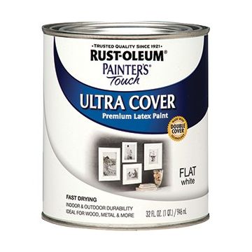 Rust-Oleum qt Flat White Ultra Cover Painters Touch Paint