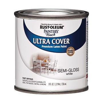 Rust-Oleum .5pt Semi-Gloss White Ultra Cover Painters Touch Paint