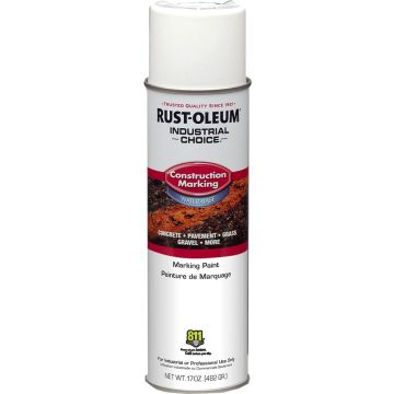 Rust-Oleum 17oz White Industrial Choice Water-Based Inverted Construction Spray Paint