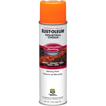Rust-Oleum 17oz Fluorescent Orange Industrial Choice Construction Marking Paints