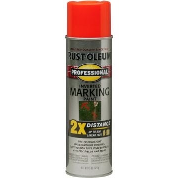 Rust-Oleum 15oz Fluorescent Red-Orange 2X Inverted Marking Spray Paint