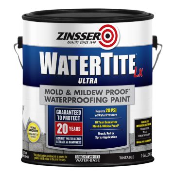 Zinsser 1G Watertite-LX Latex Waterproofing Paint 100 VOC