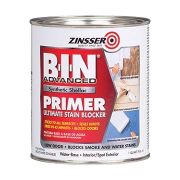 Zinsser 1Qt B-I-N Advanced White Synthetic Shellac Stain & Odor Blocking Primer