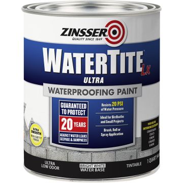 Zinsser 1qt Watertite Latex Ultra Waterproofing Paint
