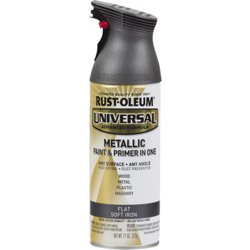 Rust-Oleum 12oz Universal Flat Met Soft Iron Spray Paint