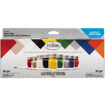 Testors 10 Piece Acrylic Craft Paint Set