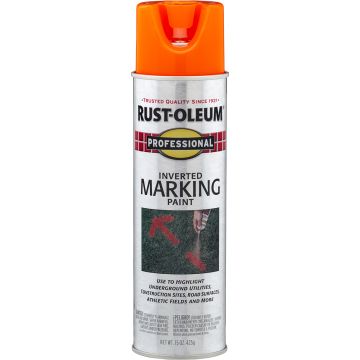 Rust-Oleum 15oz Fluorescent Orange Professional Inverted Marking Spray Paint
