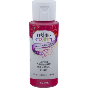 Testors Craft 2oz Stop Sign Matte Acrylic Paint