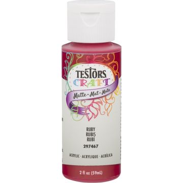 Testors Craft 2oz Ruby Matte Acrylic Paint