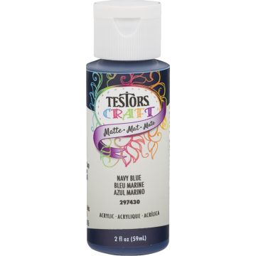 Testors Craft 2oz Navy Blue Matte Acrylic Paint