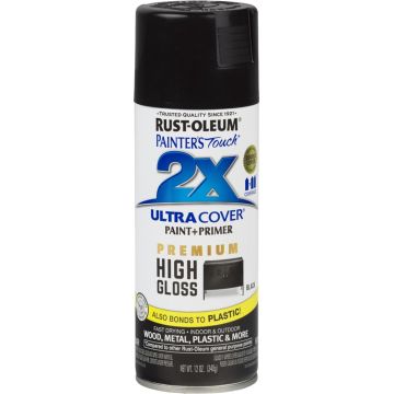 Rust-Oleum 12oz High Gloss Black 2X Ultra Cover Spray Paint